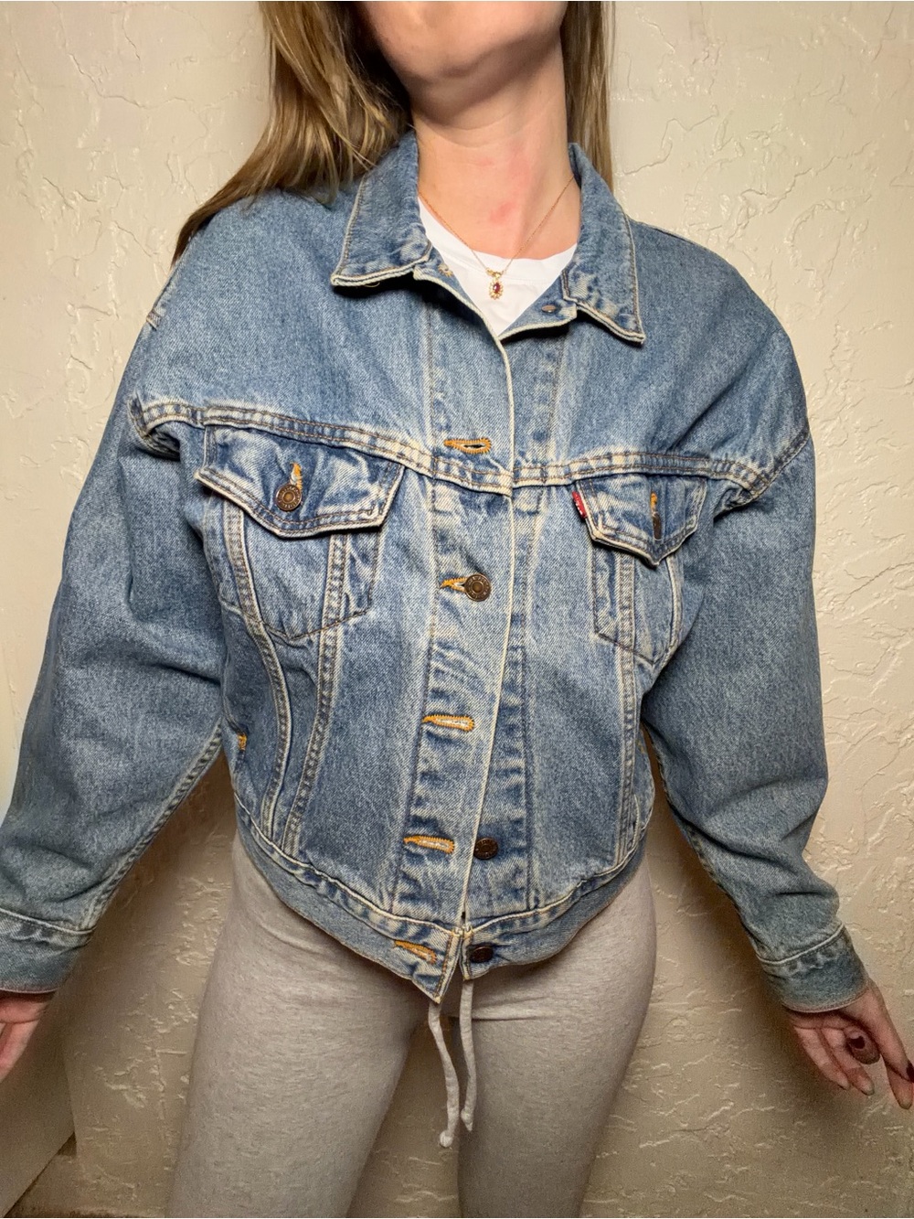 Authentic Levi's 90s Light Blue Denim Western Trucker Jacket - Made in USA
